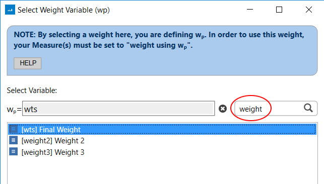 project weight search
